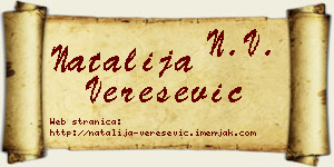 Natalija Verešević vizit kartica